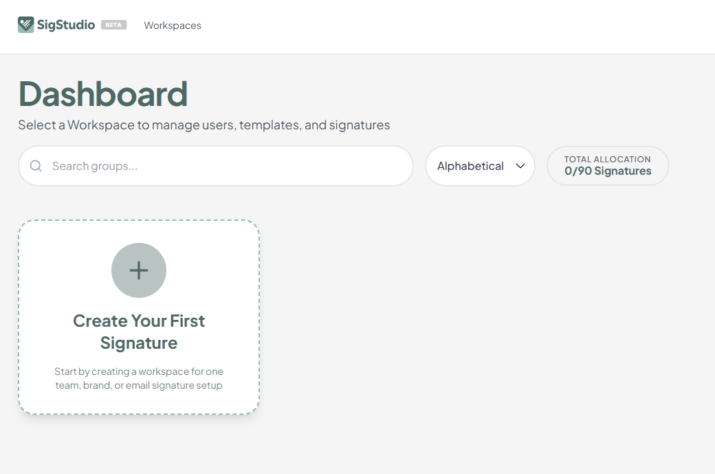 SigStudio create first signature