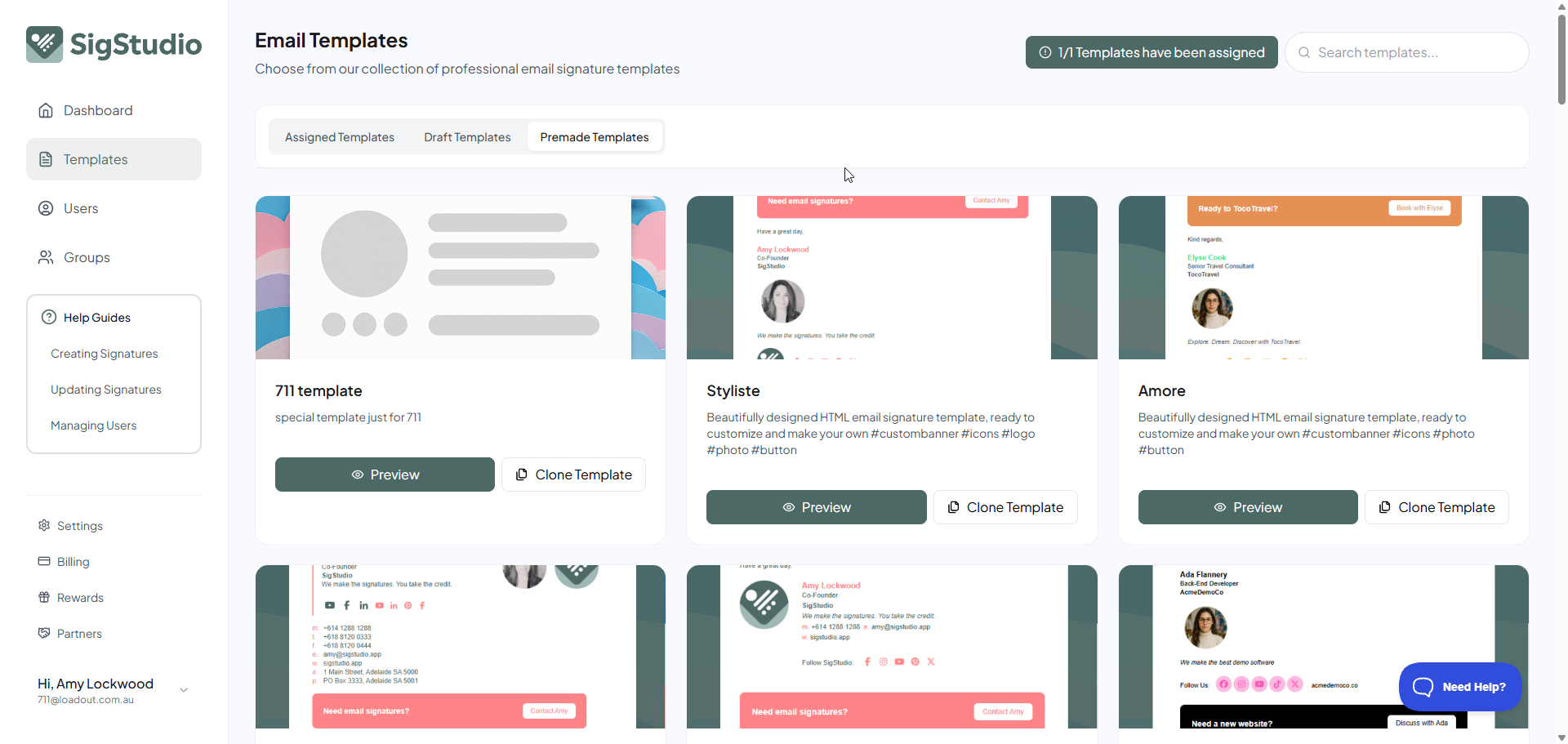 SigStudio Groups