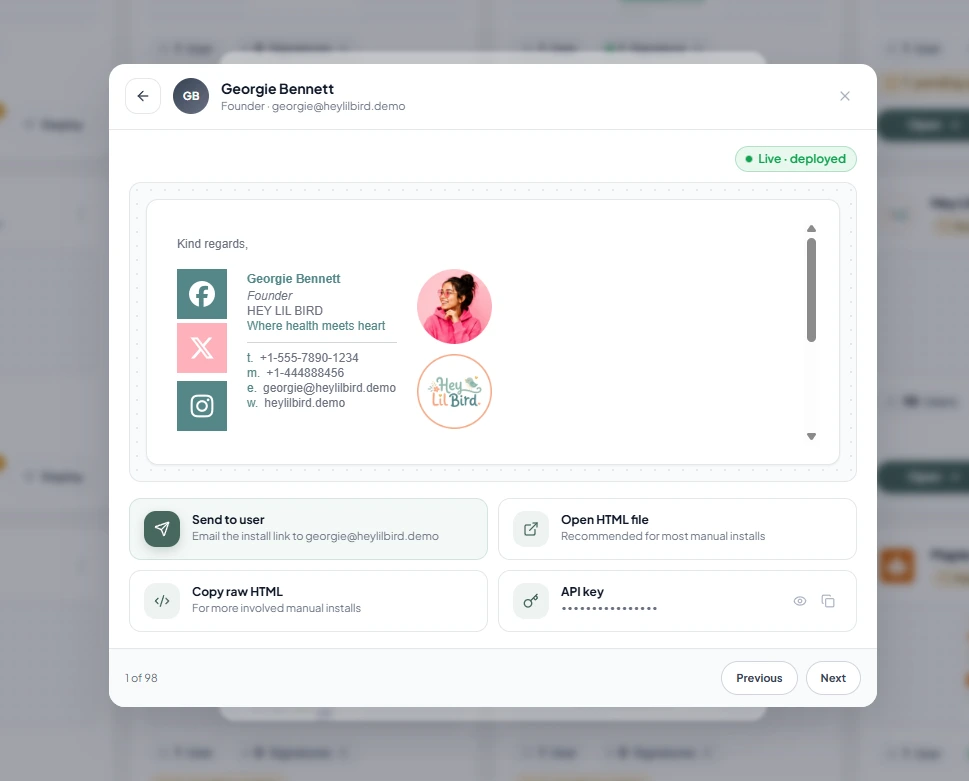 SigStudio email signature software deploy email signatures in one click