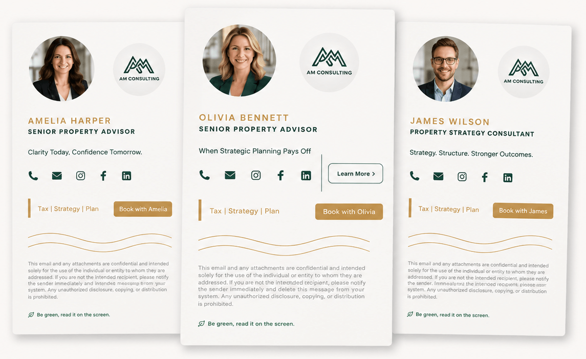 sigstudio email signature software templates showcase