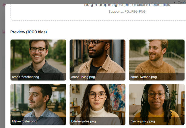 SigStudio Bulk Photo Uploader - upload and auto-match team photos