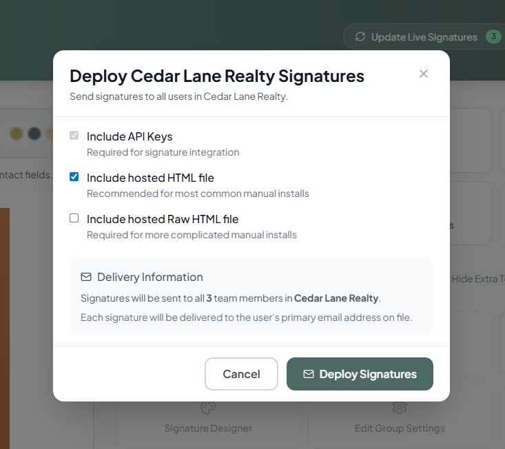 SigStudio Deployment interface