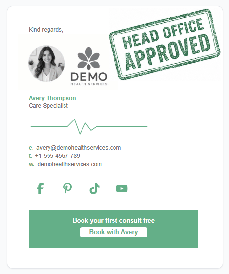 SigStudio email domain shared email signature templates
