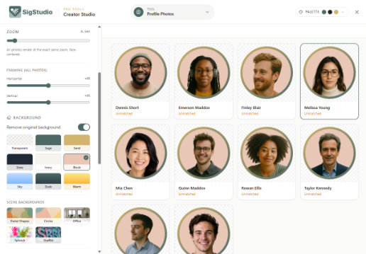 SigStudio Bulk Photo Uploader - upload and auto-match team photos